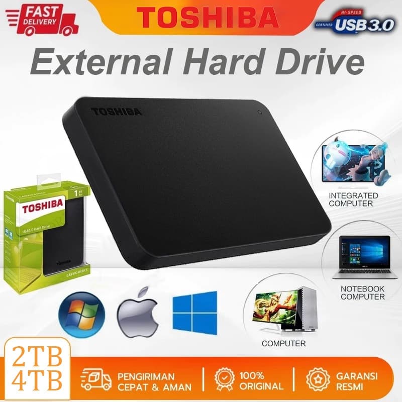 Toshiba Expansão Hd Externo USB 3.0 HDD 2TB/4TB Portátil Disco Rígido De 2,5'' External Hard Drive