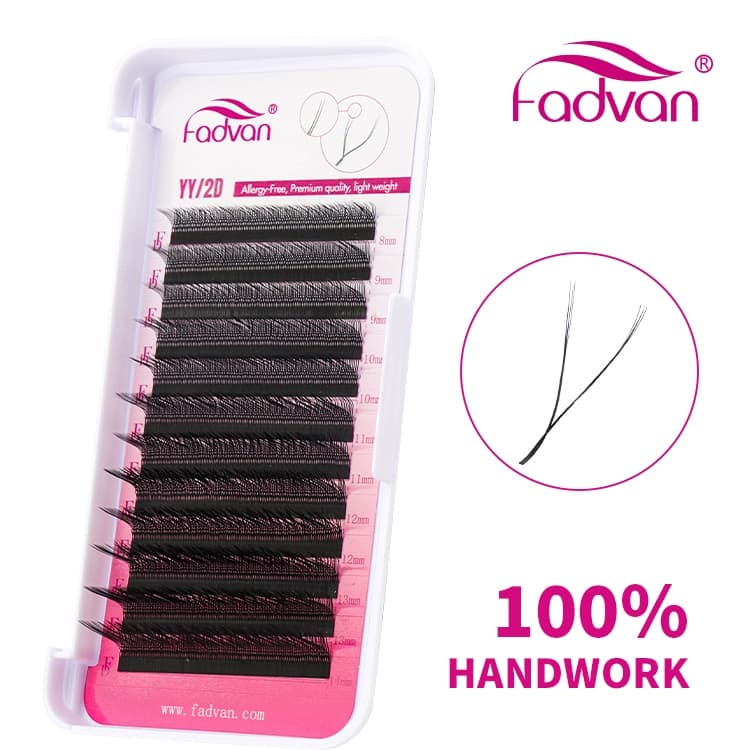 Extensão De Cílios FADVAN yy Ponta Dupla Tece De volume Brasileiro Com Pacote Aleatório