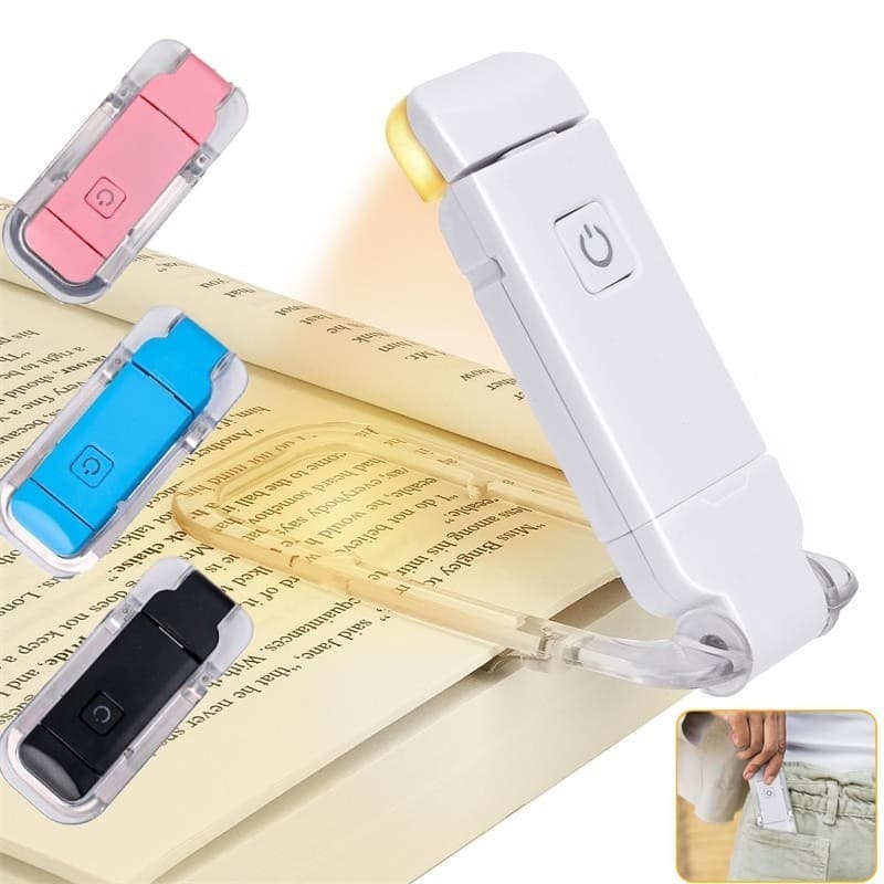 Luz De Leitura De Livros De Leds Brilho Ajustável USB Clip De Proteção Dos Olhos Portátil Bookmark Light