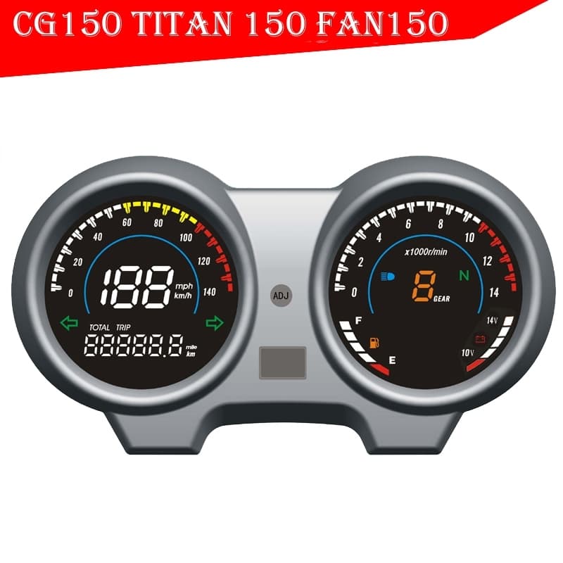 Para Honda TITAN 150 CG150 Fan150 Painel Digital Motocicleta RPM Velocímetro
