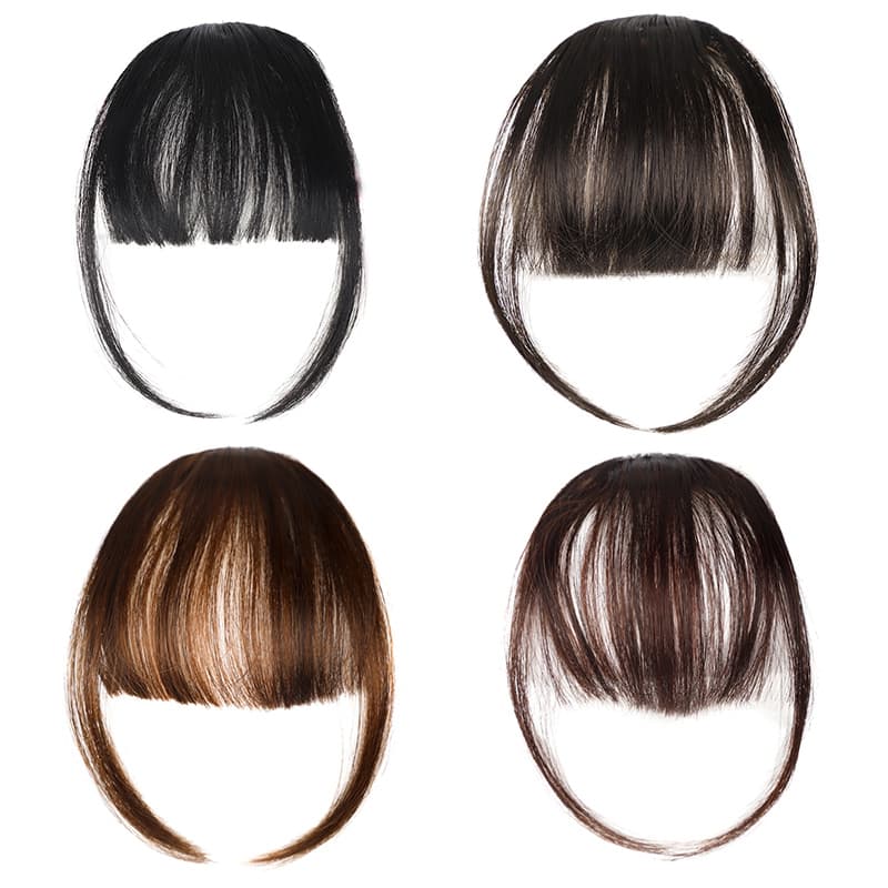 Baytd 100% Real Cabelo Humano Fino Neat Franja Franja Ar Clipe Em Franja Coreano Peruca Dianteira