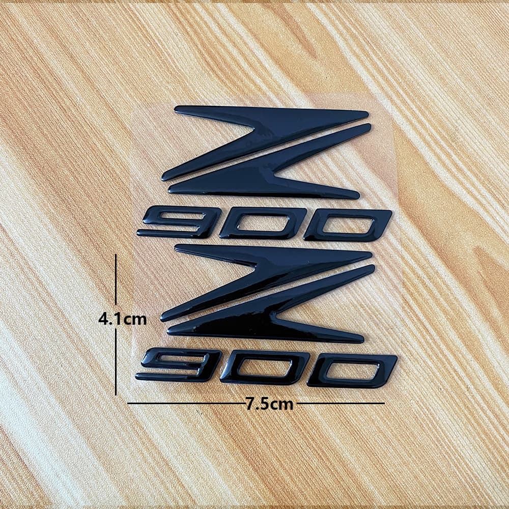 1 Par De Motocicleta Bicicleta Cromo Elevado Emblema Decalques Carenagem Tanque Combustível Adesivos Para Kawasaki Z900