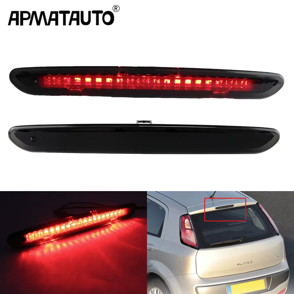 1PC Vermelho/Fumado LED 3a Terceira Luz De Freio Cauda Alta Montagem Parar Lâmpada Para Fiat Grande Punto Evo Abarth