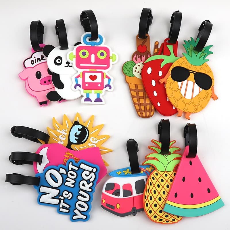 22 Padrões Etiquetas De Bagagem Coloridas Para Malas Fácil Identificação De PVC À Prova D'água Identificadores Mochila P