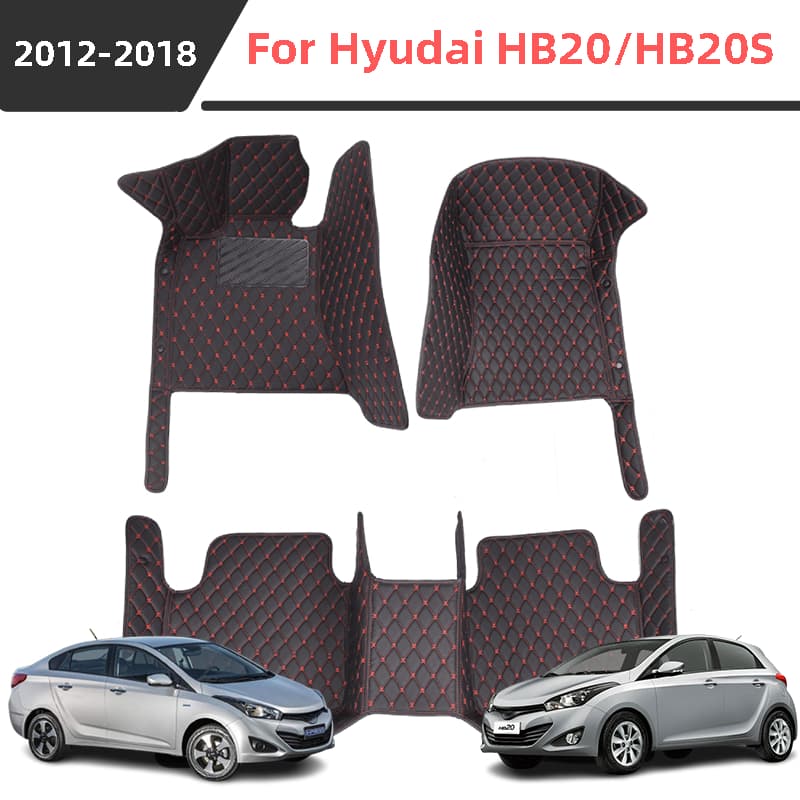 Tapete De Carro 3D Para Hyundai HB20 HB20S 2012-2018 , Couro Impermeável E Resistente Ao Desgaste .