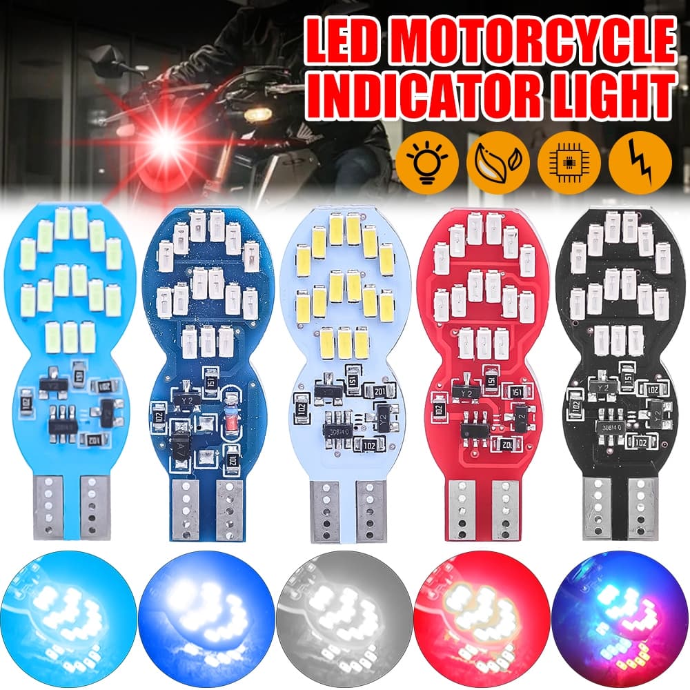 Motocicleta LED Fluindo Luz Piscante T10 3014 30SMD Carro Alto Brilho Largura Lâmpada De Sinal Luzes Da Placa Licença