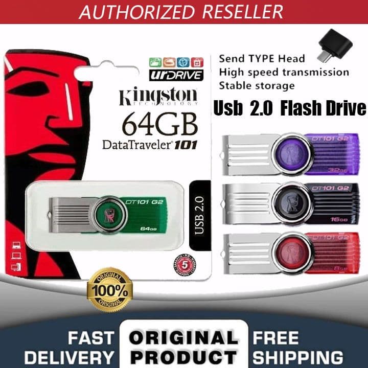 Unidade Flash USB Kingston De Alta Velocidade 3.0 2 Tb 32 Gb 16 De Memória 128 64 Universal