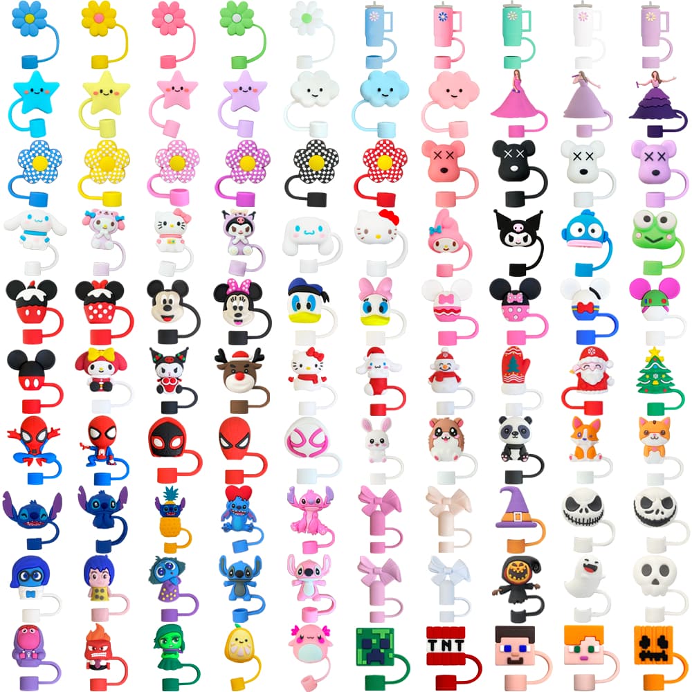 32 Conjuntos De Tampas De Palha De 10 Mm Compatíveis Com Toppers Copo De 30 E 40 Onças , Reutilizáveis À Prova De Poeira