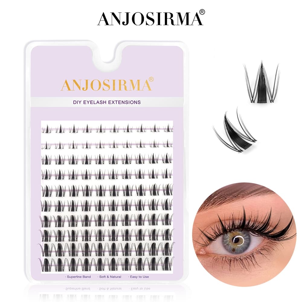 ANJOSIRMA Fairy Lash Clusters 8-16mm Manga Cílios D Curl-WideSpan DIY Extensões De