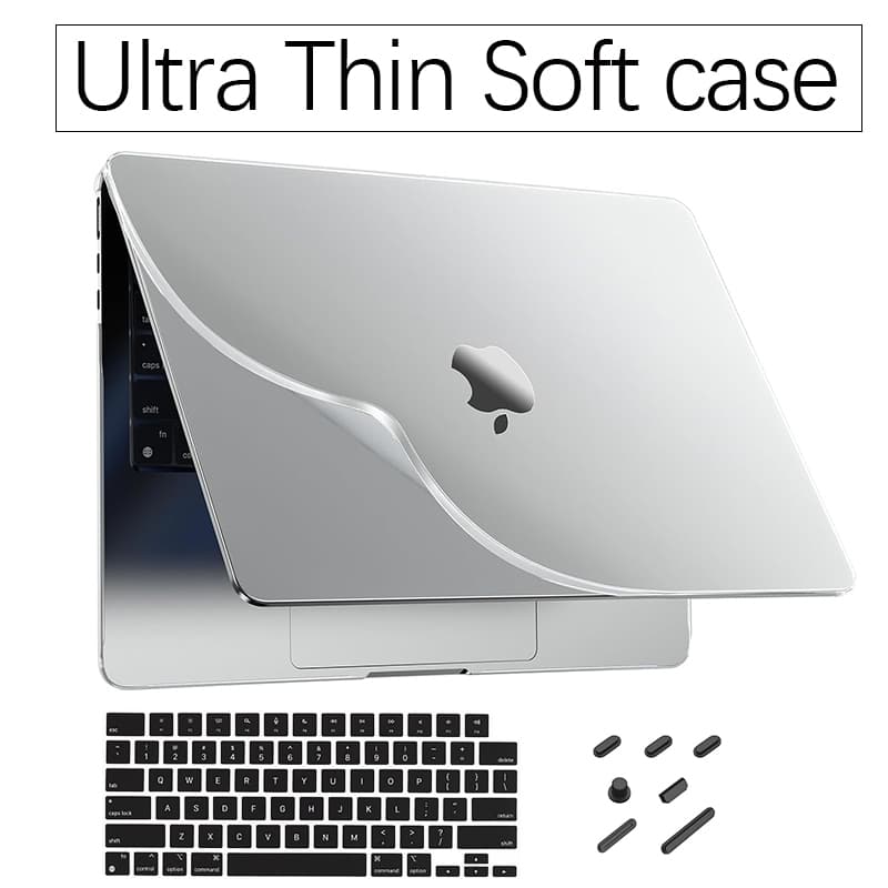 Capa Flexível TPU Compatível Para 2022 Air m2 macbook Pro 14 13 M1 A2681 A2442 A2337 A238 2020 A2179 A1932 Touch ID