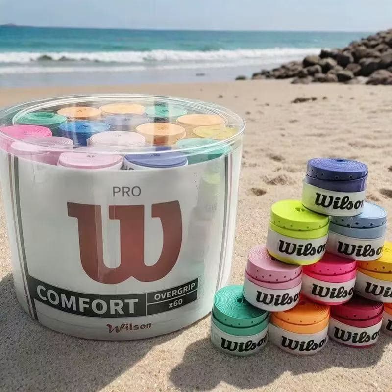 3 Pçs Wilson Raquete De Tênis Overgrip Suor Banda Absorção Badminton Mão Cola Aperto Pu Antiderrapante