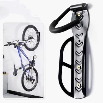 Gancho Suporte De Parede  Traseiro para Bike bicicleta de Pendurar Com Apoio de pneu Bicicletario