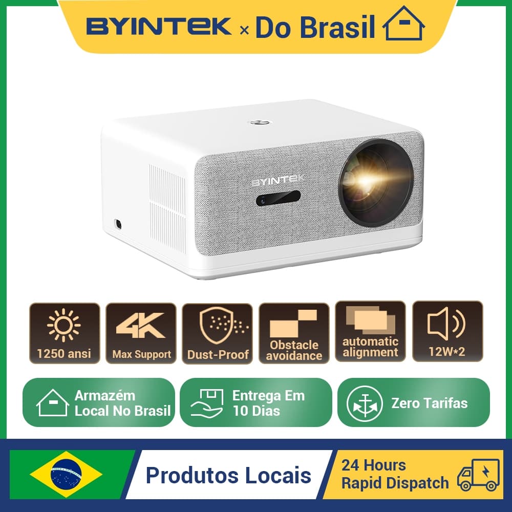 BYINTEK LOVE U14 Full HD 1080P Projector 4K Smart Bluetooth WiFi 6 1250ANSI Home Theater Projector