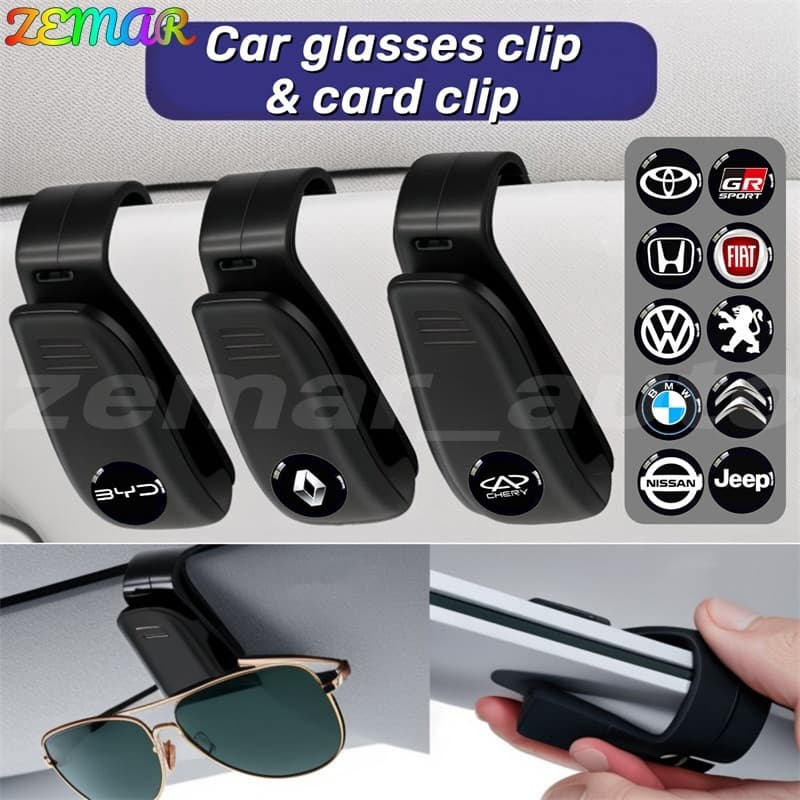 Clipe De Óculos De Carro Cartão Viseira De Sol Titular Cartões De Visita Corolla Cross Golf Fit Civic City Hrv Uno Toro