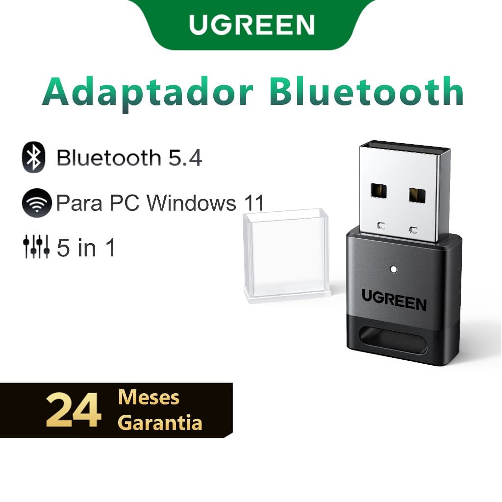 UGREEN USB Bluetooth 5.4 5.3 Adaptador Receptor De Transmissor Sem Fio Dongle Para PC Windows 11 10 8.1 7 Fone De Ouvido