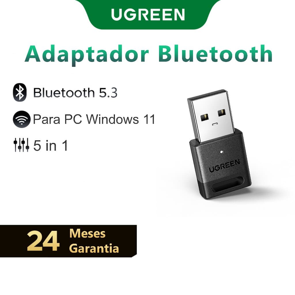Adaptador Receptor UGREEN USB Bluetooth 5.4 Transmissor EDR Dongle Para PC Rato De Fone De Ouvido