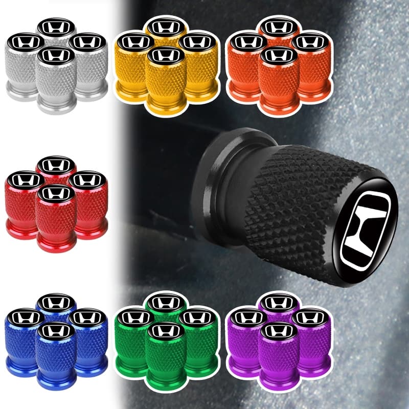 4pcs Tampa Roscada Para Pneus De Carro Com Estilo Anti-Pó Honda TYPER Civic XR-V HR