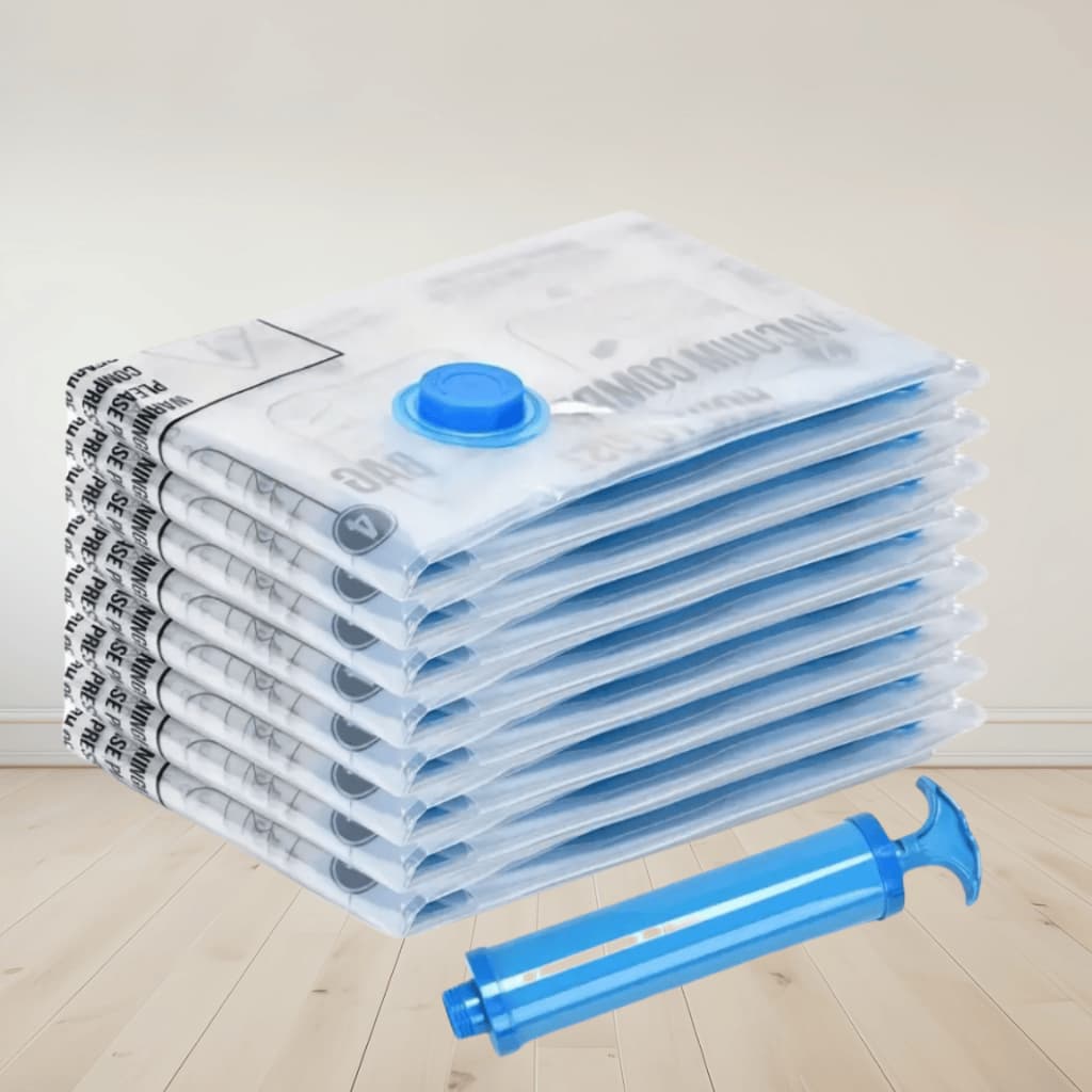 Kit 3/5/10 Saco a Vácuo 40x60 60x80 Organizador de Roupas Mala Viagem Guarda Roupas