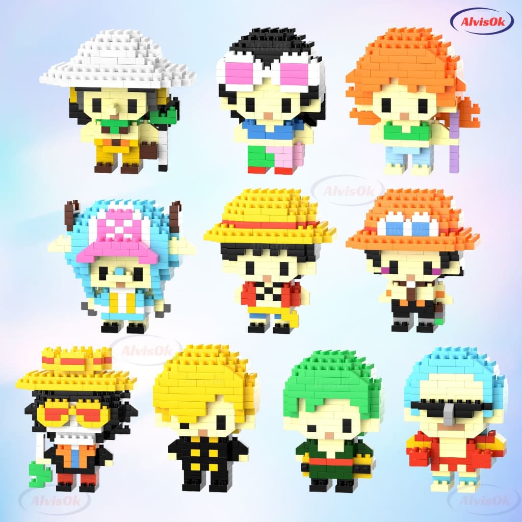 Blocos de Montar Anime - Mini Brinquedo Educativo e Criativo para Diversão!