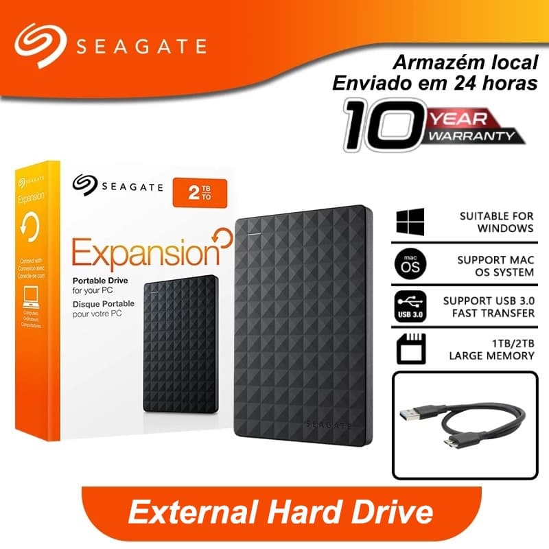 Seagate Disco Rígido Hd Externo Original Grande Capacidade 1Tb 2Tb 4Tb Disco Rígido Portátil Usb 3.0 Portable Hdd