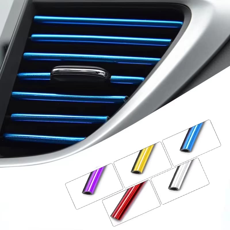 Adesivo De Decoração De Grade De Tomada De Ar De Carro , Condicionado Tira Decorativa Em Forma De U