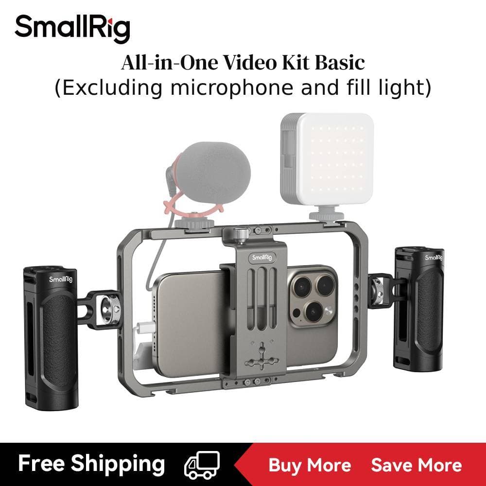 Gaiola Universal Para Telefone SmallRig , Kit De Equipamento De Vídeo Smartphone Com Alças , Estabilizador Portátil-4121