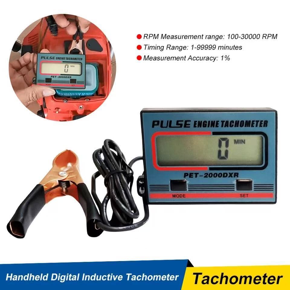 Novo 2025 100-30000 RPM Medidor Digital Tacômetro Tach Hora Para ATV Cortador De Grama 2/4 Tempos Motor Velas Ignição Ac
