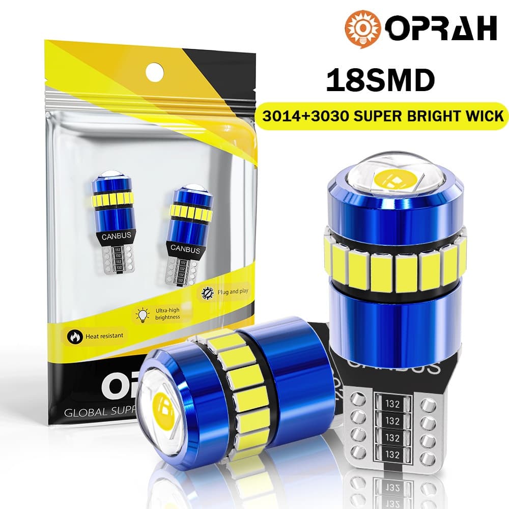 ((2 Pcs) T10 W5W Lâmpada LED Super Brilhante 3014 3030 18SMD Luz de Estacionamento Luz de Telhado Sinal de Volta Lâmpada