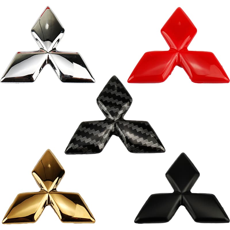 Mitsubishi1 x ABS Mitsubishi Logo Volante Emblema Decalques Estilo De Cobertura Para
