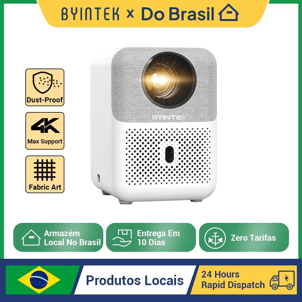 BYINTEK LOVE U4 Mini Projetor Inteligente De Home Theater 4K 1080P Vídeo Android WIFI Para Cinema