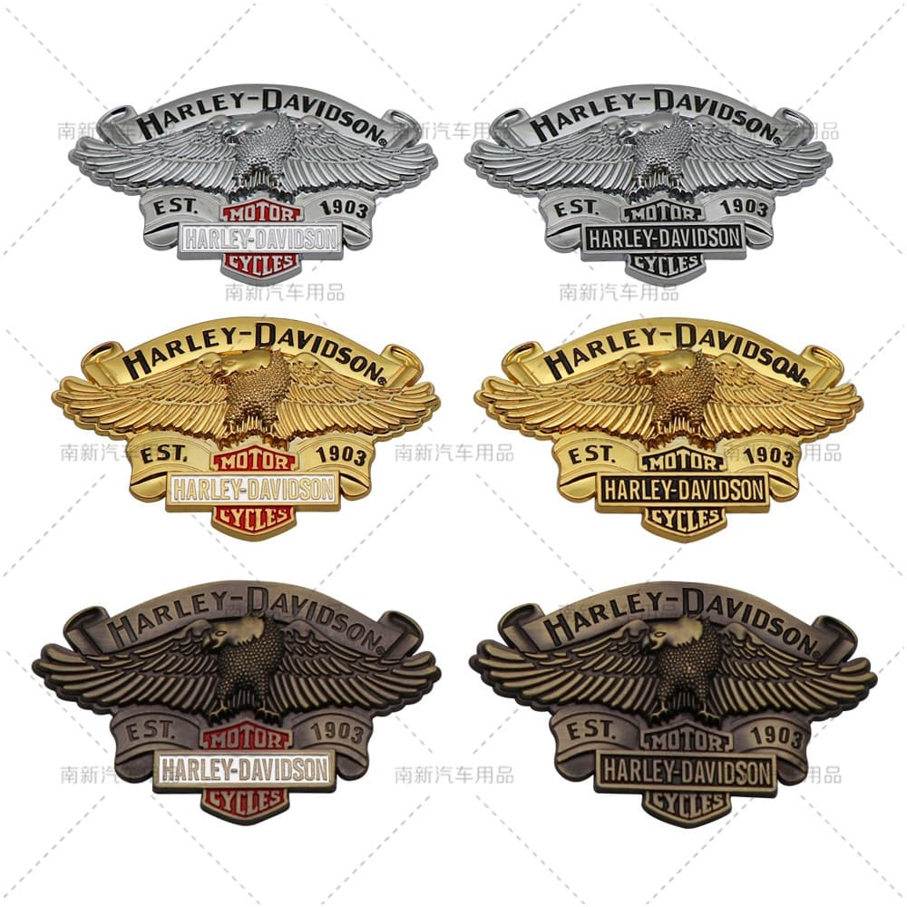 3D Metal Águia Estilo Adesivo Para Harley Davidson Motocicletas Corpo Decoração Emblema Decalques Do Carro Acessórios