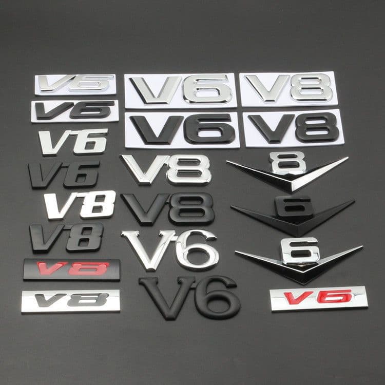 Etiqueta de Metal Universal de grande deslocamento para carro V8 V6 Etiqueta de deslocamento Decoração Corpo Logotipo tr