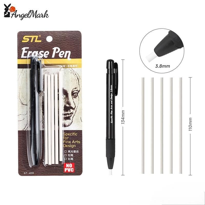 Caneta De Borracha De Destaque De 3.8 Mm Conjunto De Apagamento De Precisão Mecânica Para Artistas ANGEL MARK