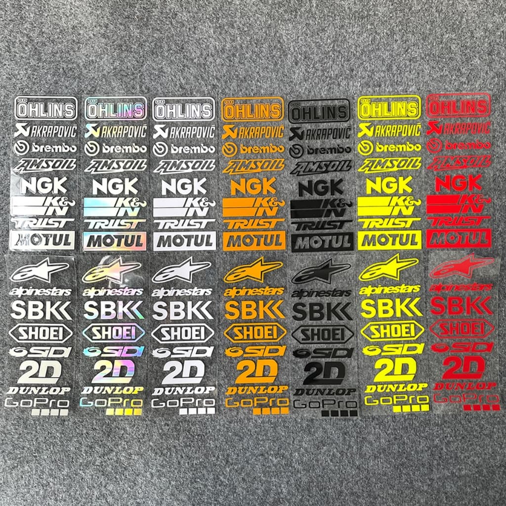 Adesivo Reflexivo Para Motocicletamotogp Série Patrocinador Completo Veículo Motorizado Protetor Solar À Prova D'água