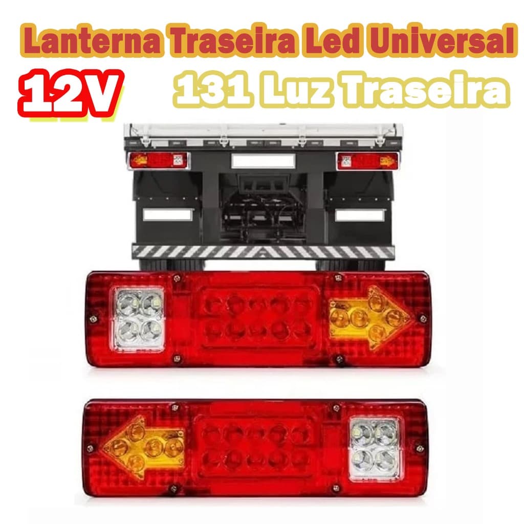 131 Led Luz Traseira Do Carro 12v Luz Traseira Pisca Universal Esquerda E Direita