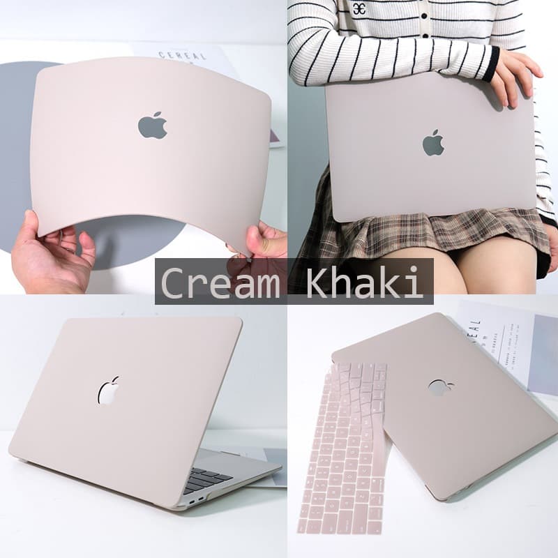 Caso de Beige compatível com Macbook Air M3 M2 A3113 A2681 2024 Pro M4 A3401 2020 Pro Air 13 polegadas M1 A2338 A2337