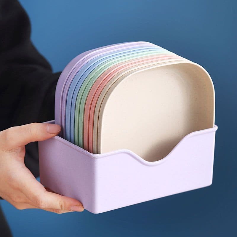 Haosin Conjunto De Kit De 10 Placas Com Bases De Plástico Rígido Reutilizáveis