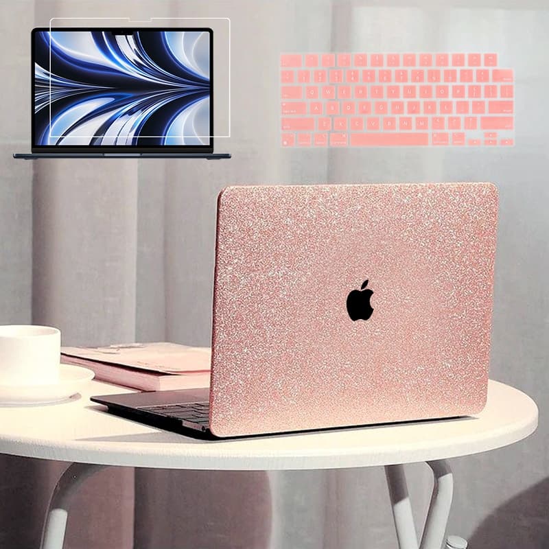 Glitter Case for Macbook Air 13 M4 M3 M2 A3113 A2681 No fingerprints for Pro14 A2442 Air M1 A2337 Pro13  A2338 A2251