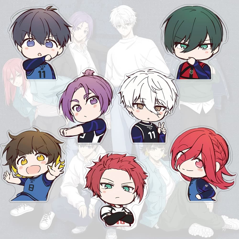 Broche Acrílico Azul Bloqueio Anime Desenho Animado Bonito Bolsa De Estudante Enfeites Alfinete