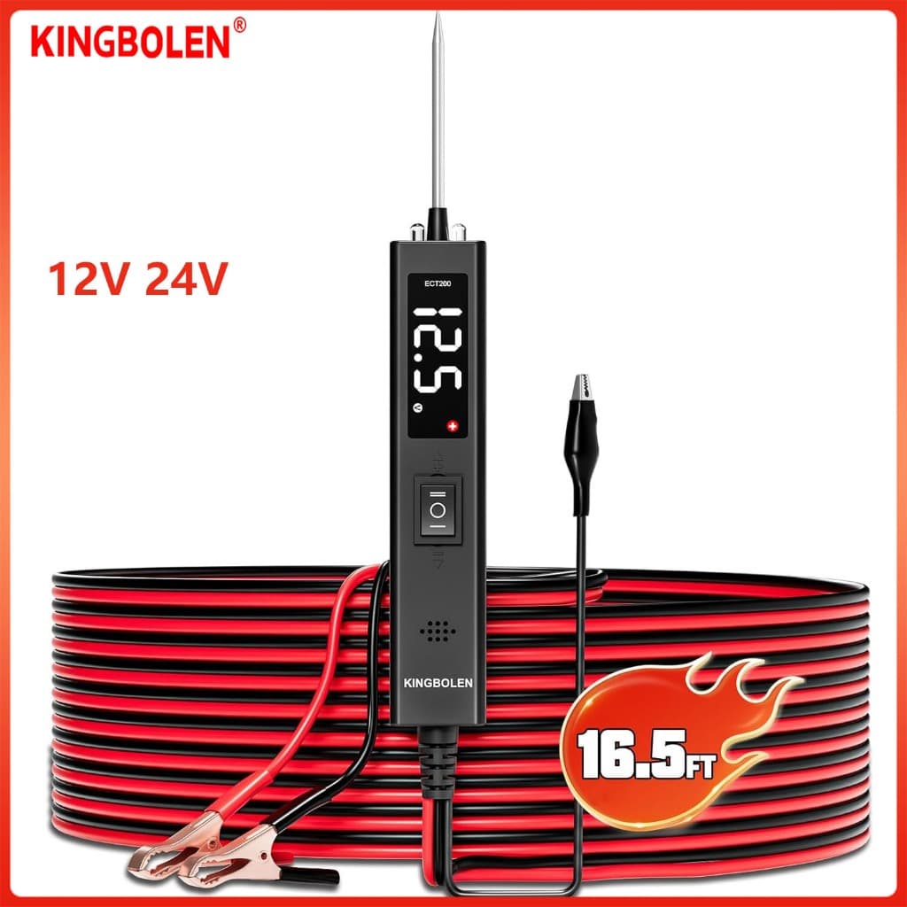 Testador De Circuito Elétrico Automotivo KINGBOLEN ECT200 , Sonda De Energia Para Teste De Tensão De Carro 12V 24V , Con