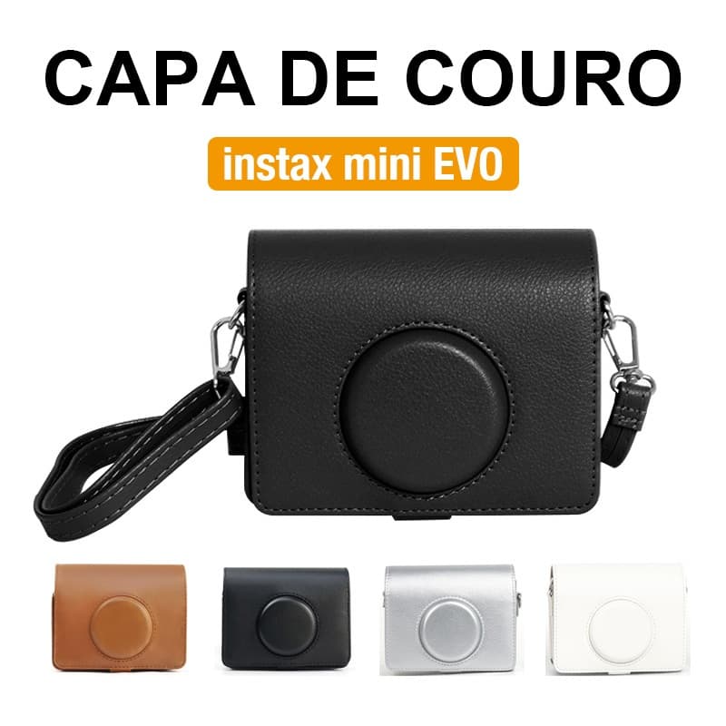 [Film Lab] Capa De Couro Instax Mini EVO Bolsa Para Câmera Instantânea Capa Protetora Com Alça CAA39