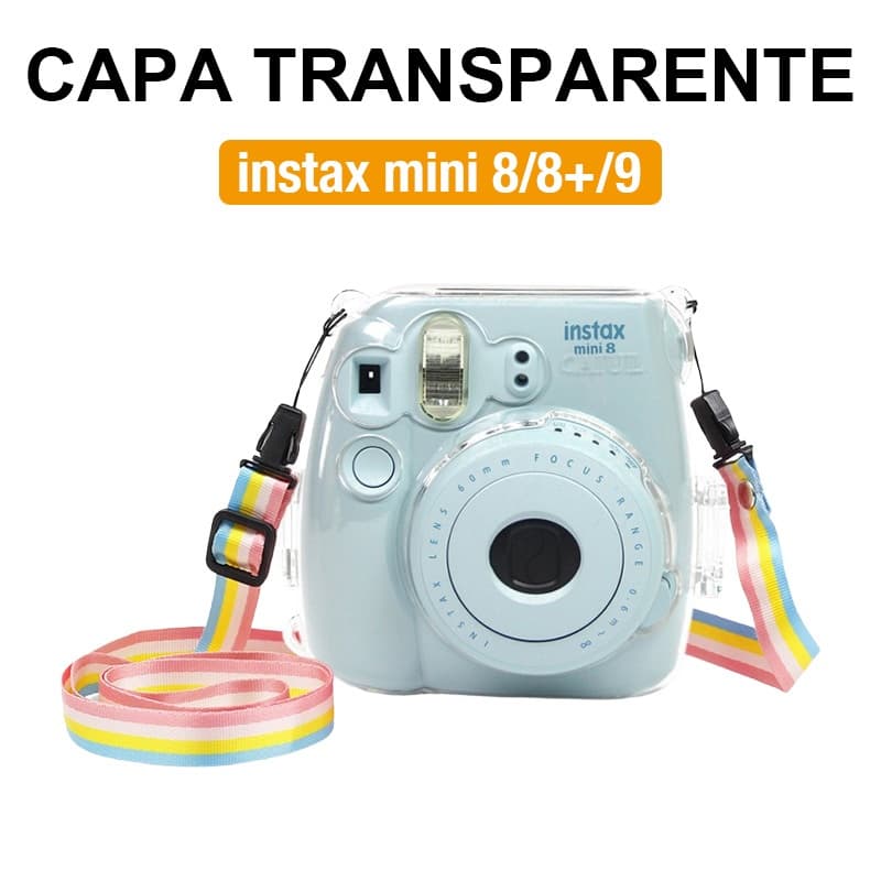 [Film Lab] Capa Capinha Transparente Instax Mini 8/8+/9 Case Para Câmera Instantânea Capa Protetora Com Alça CAA04
