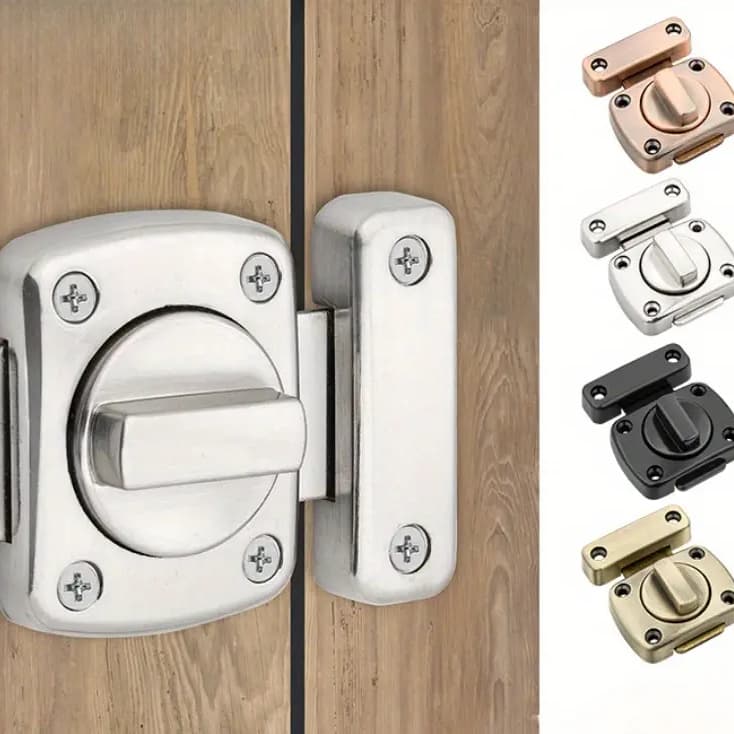 Fechadura Trava De Segurança liga de zinco Porta De Aço Inox Tranca Anti Roubo Fácil instalação