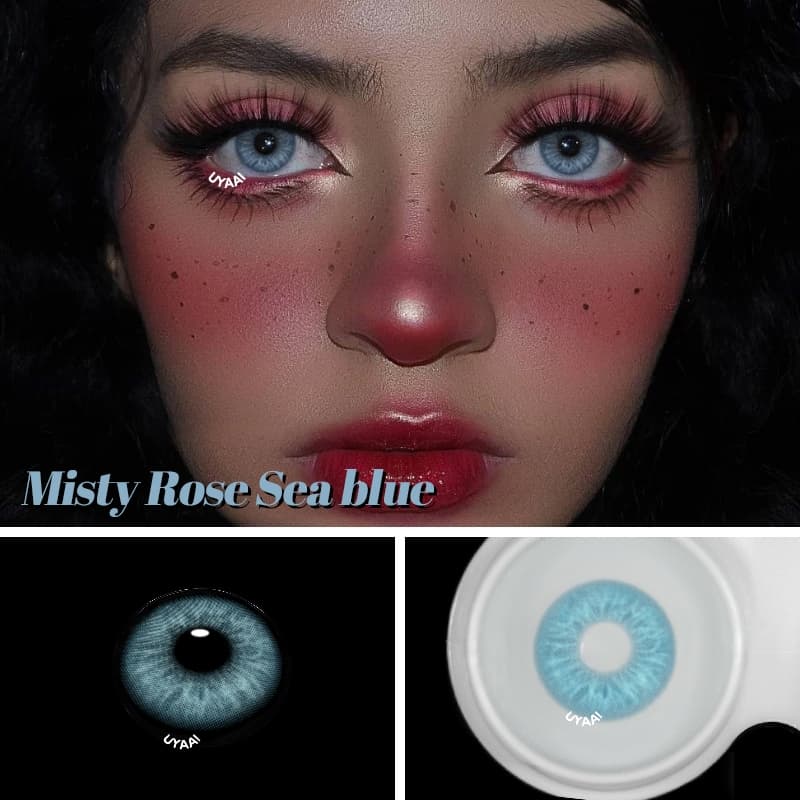 UYAAI 2 Peças/Par Lentes De Contato Coloridas Para Olhos Azul himalaya