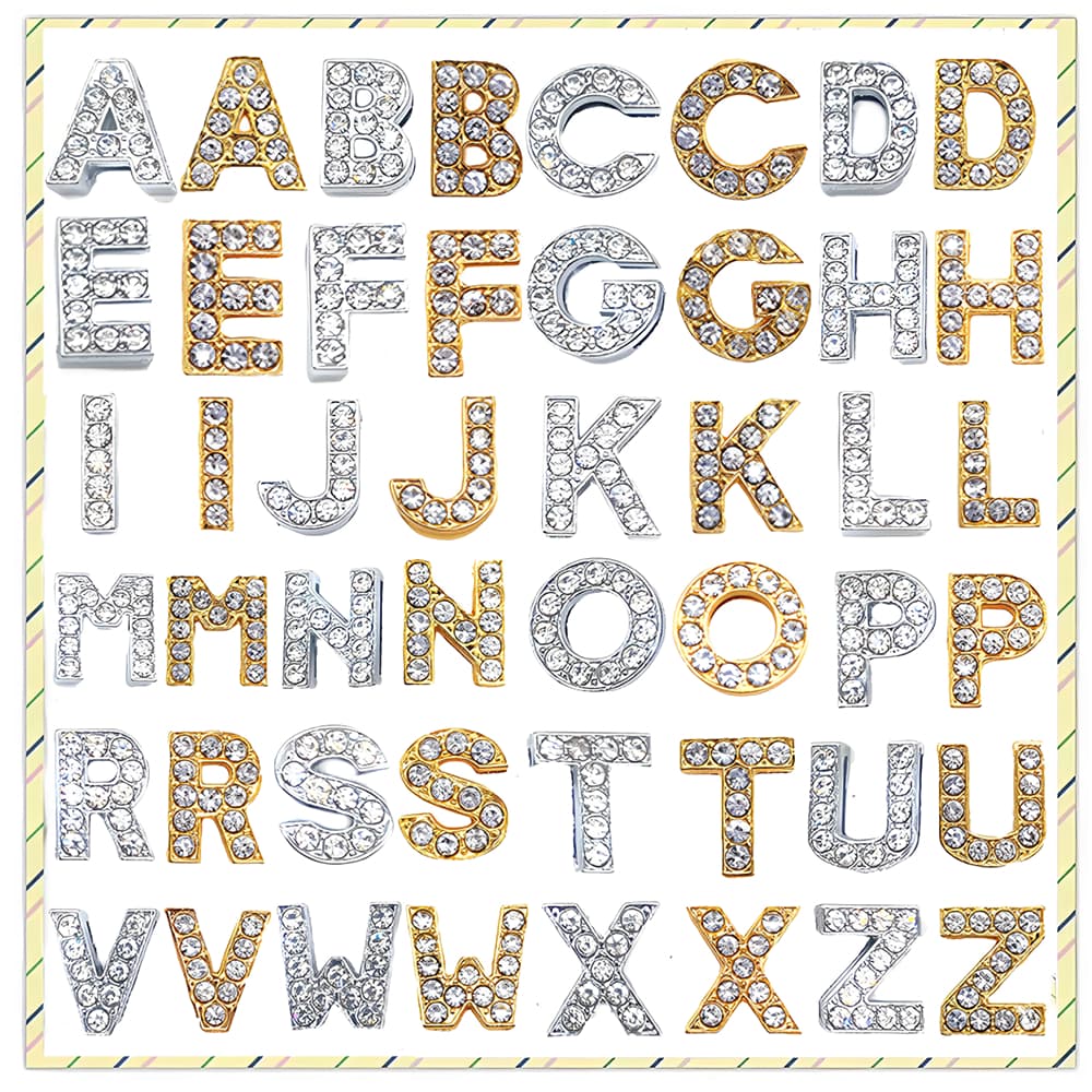 Quente 1 Pçs Série De Letras De Metal Sapatos Encantos Pinos Acessórios Decorar Chinelos Sandálias Fivela Presentes Adul