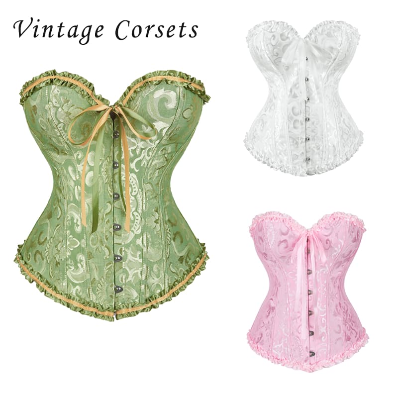 Espartilhos Femininos top Gótico Espartilho Bustier Sexy Renda Até Plus Size