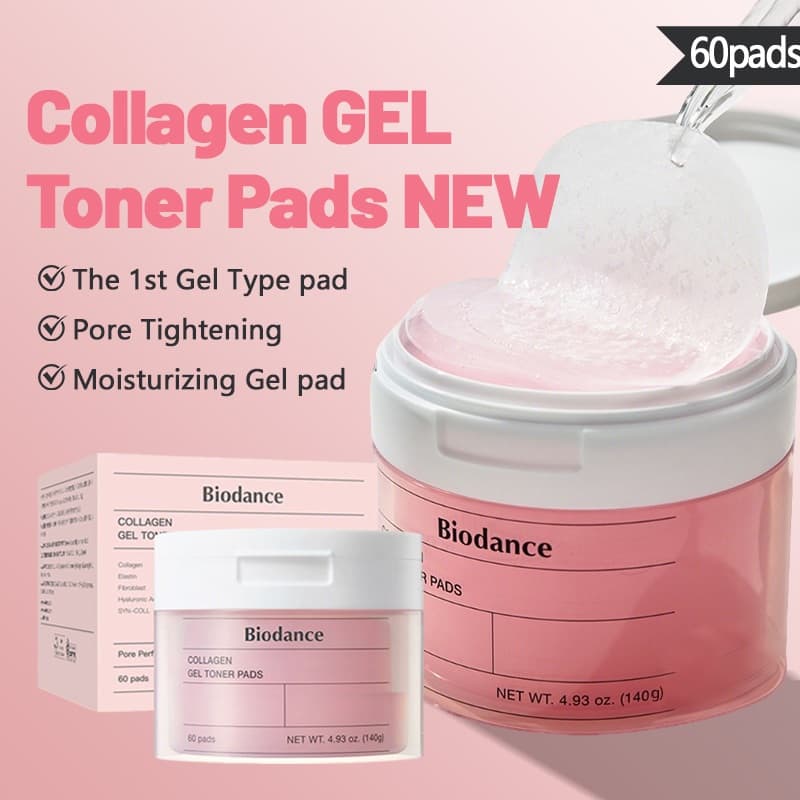 Almofada De Toner Em Gel De Colágeno Biodance (60 Almofadas) Cera-nol Pad ZERO Irritaão MEDIHEAL