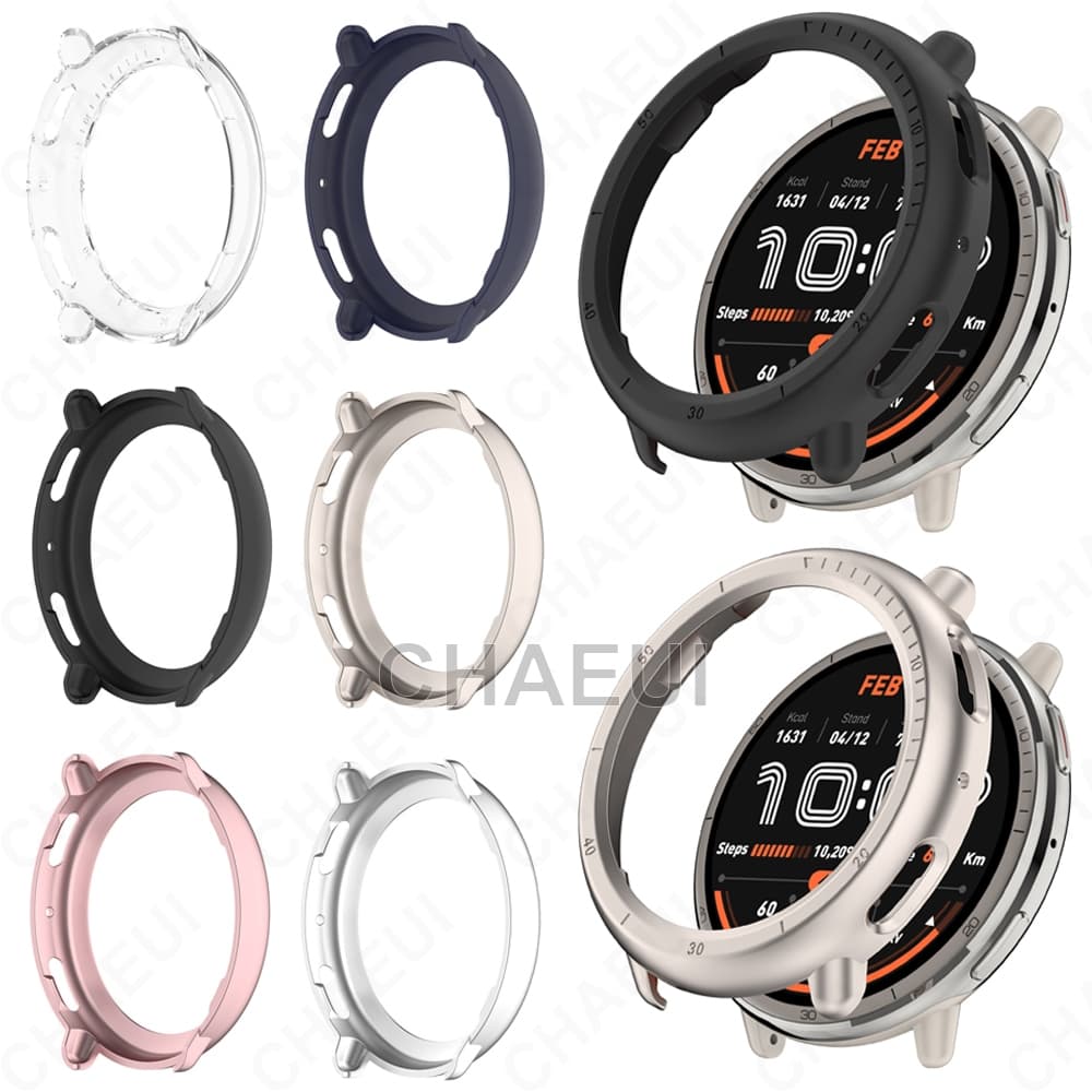 Protetor De Tela PC Case Half Cover Frame Para Amazfit Active 2