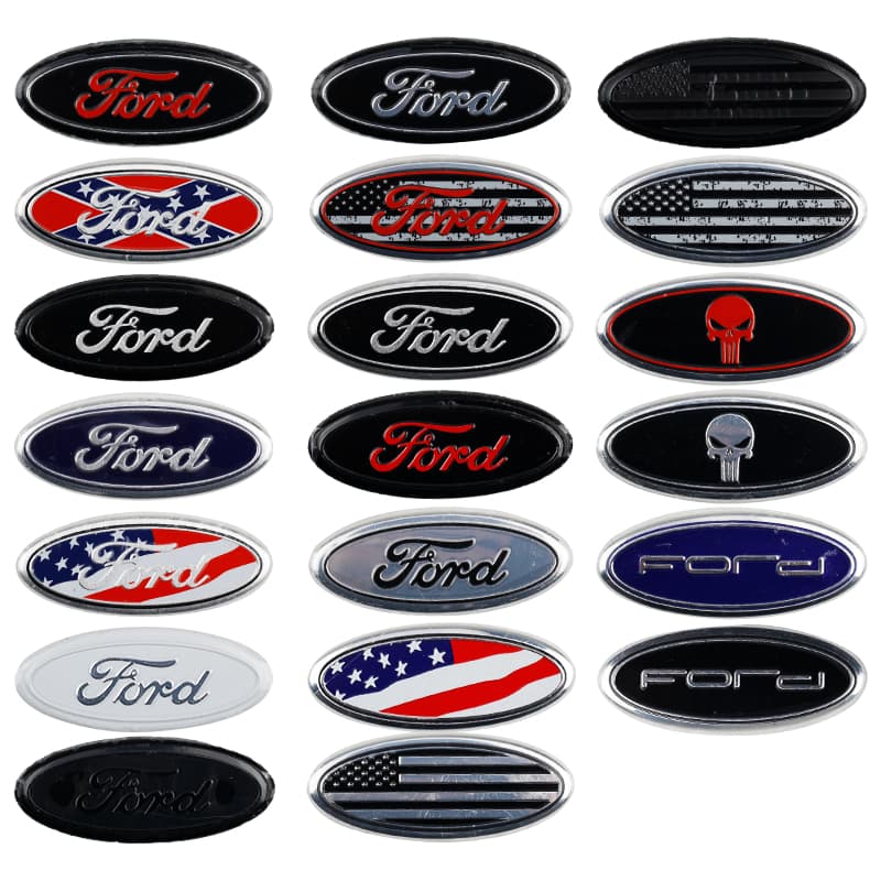 59mm X 25mm Ford F150 Logotipo Do Volante Cobrindo Estilo Adesivo Emblema Para F250 F350 Edge Explorer Ranger Focus Esca