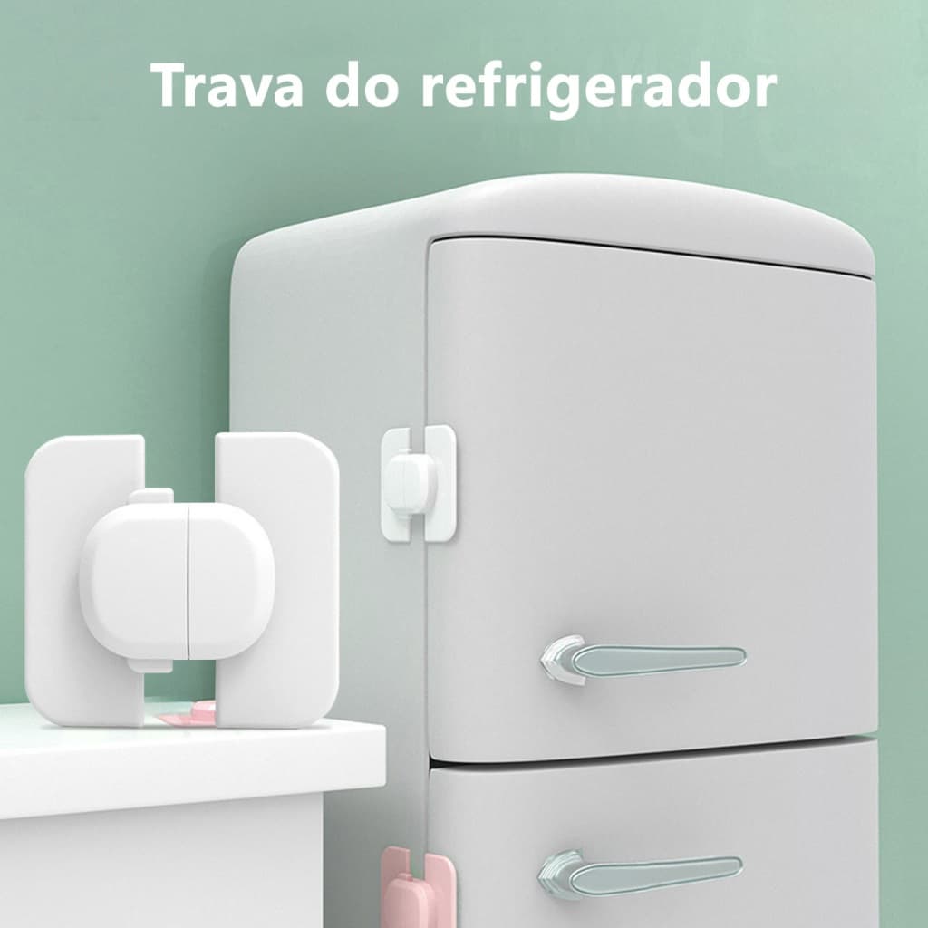 1/2pcs Proteção De Segurança Para Crianças Fechadura De Geladeira Móveis Fechaduras Porta De Armári